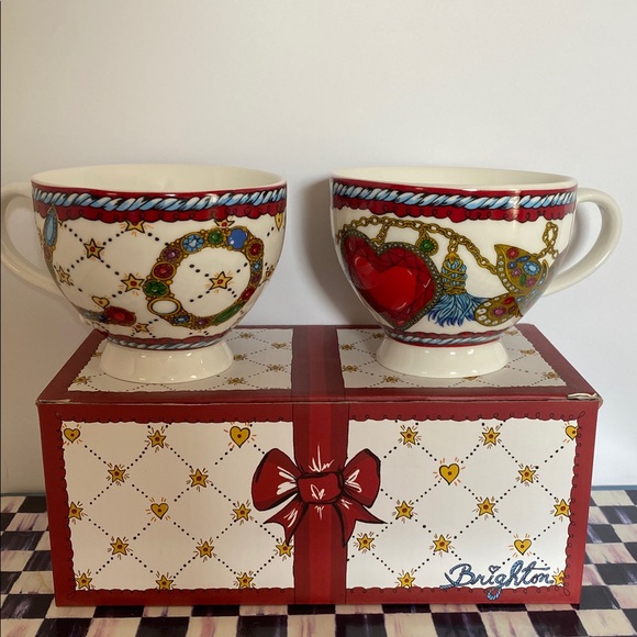 NWT Brighton Jewel & Love Limited Edition 2024 Large Tea/Coffee Cups Set Of 2 - Picture 3 of 10